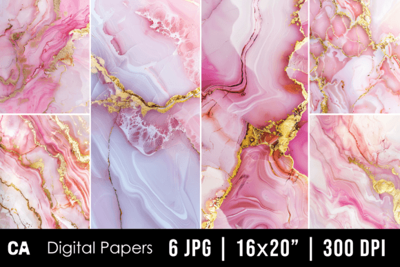 Abstract Pink Marble Texture Backgrounds for Creative Projects