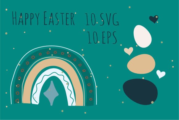 Backgrounds with Rainbow Happy Easter: A Designer's Delight