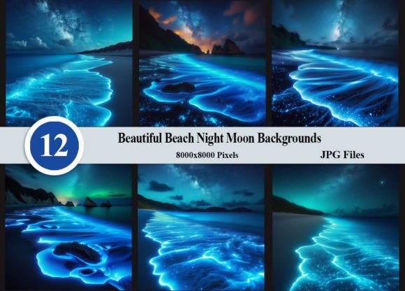 Beautiful Beach Night Moon Backgrounds: A Designer's Toolkit