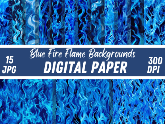 Blue Splash Fire Flame Paper Backgrounds: A Designer's Take