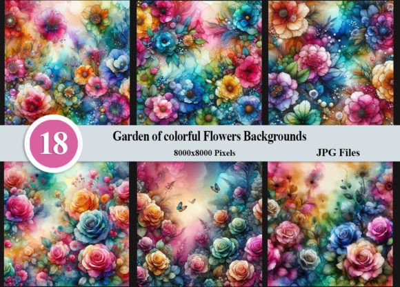 Bring Your Visuals to Life with Garden of Colorful Flowers Backgrounds