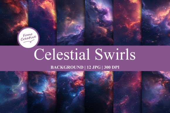 Celestial Swirls Backgrounds: A Universe of Creative Potential