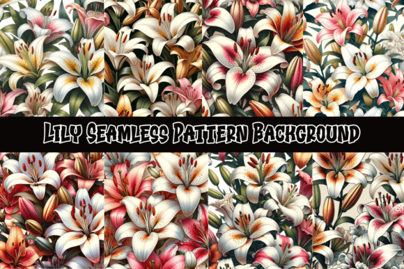 Elevate Your Designs with Lily Seamless Pattern Backgrounds