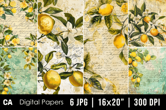 Embracing Nostalgia with Vintage Lemon Journal Page Backgrounds