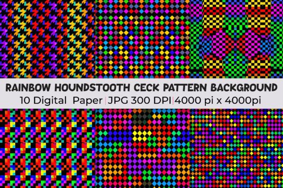 Mastering Visual Impact: The Rainbow Houndstooth Check Background