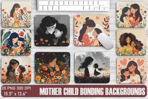 Mother Child Bonding Backgrounds: A Designer's Asset