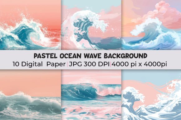 Pastel Ocean Wave Backgrounds: A Designer's Dream Canvas