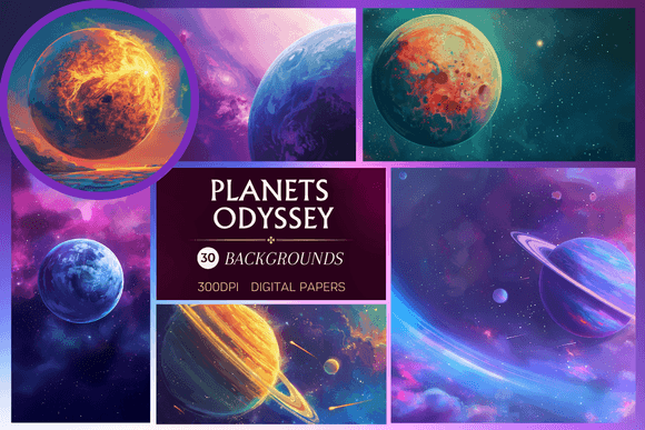 Planets Odyssey - Backgrounds: Elevate Your Creative Universe