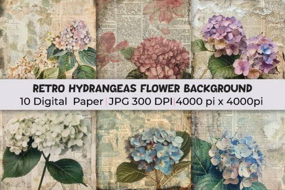 Retro Hydrangeas Flower Backgrounds: A Designer's Guide