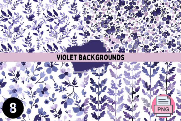 Serene Violet Watercolor Backgrounds for Creative Projects