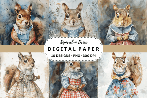 Squirrel in Dress Backgrounds: A Designer's Charming Asset