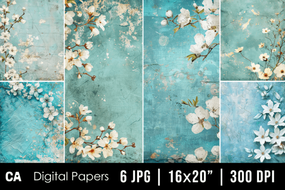 Using Vintage Blue Floral Backgrounds for Elegant Design Projects
