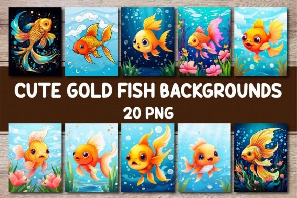 Whimsical Charm: Designing with Cute Goldfish Backgrounds