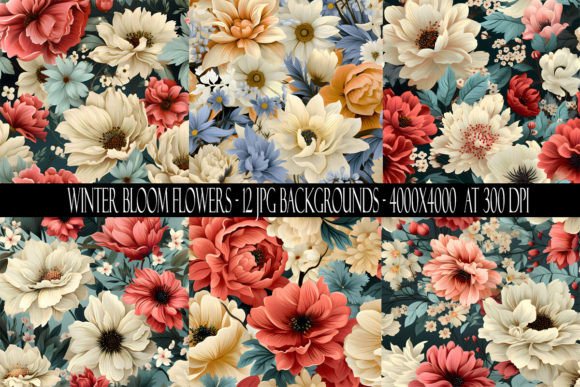 Winter Bloom Flower Backgrounds: Elevating Your Digital Projects